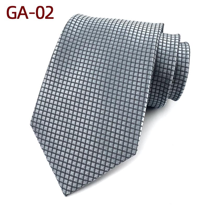 Classic Men's 8cm Plaid Polyester Tie