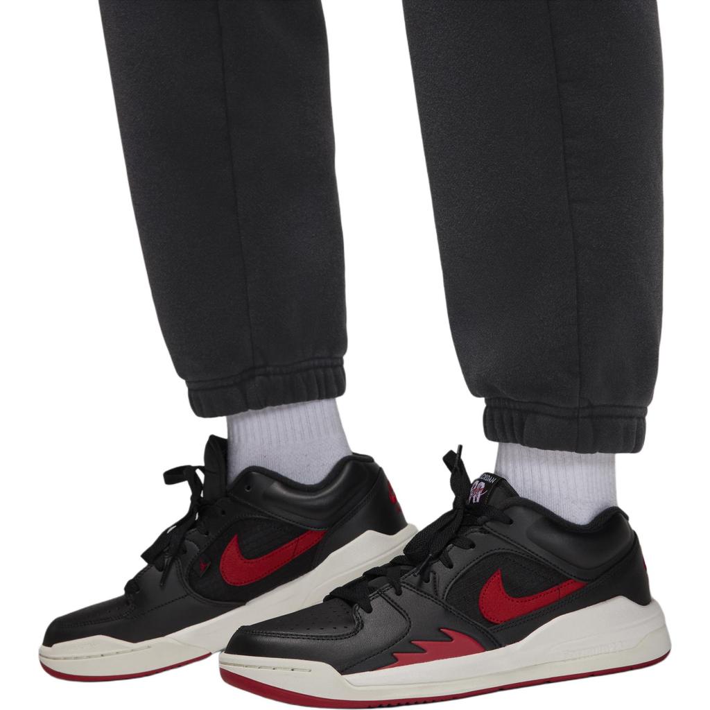 Jordan Flight Fleece Lace-Up Comfortable Loose Soft Casual Pants Women pants Black FV7069-010