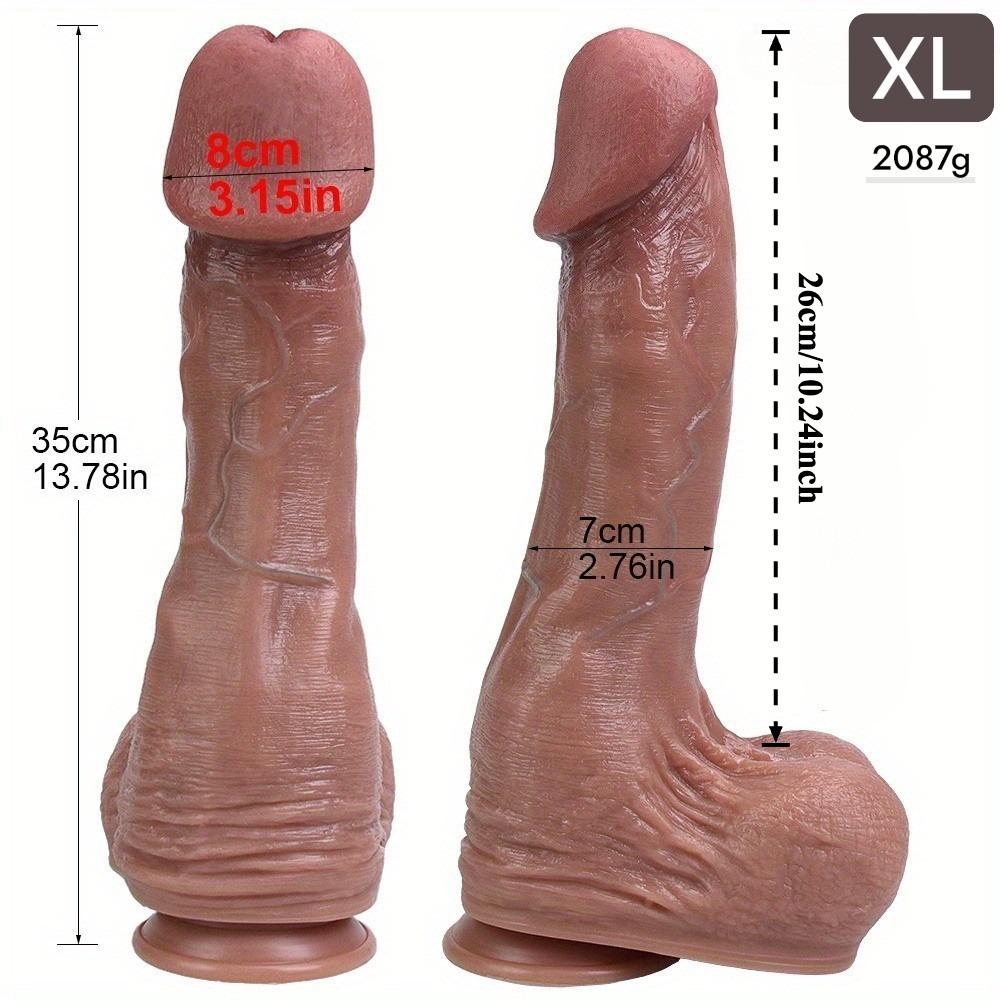 Realistic XXL Large Dildo –Soft Liquid Silicone 100% Lifelike Penis with Strong Suction Cup,Comfortable Adult Masturbation Toy for Women,Men & Couples