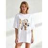 Black Oversized T Shirt Love Floral Print Graphic Tee For Casual Wear And Everyday Outfits