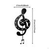 Music Note Wall Clock Art with Swinging Pendulum Compact Ornament Timepiece for Dining
