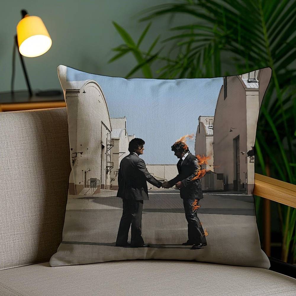 Band P-PinK FloydE Kissenbezug Sofa Kurzer Plüsch Beidseitiger HD-Druck Zimmer Zuhause Büro Geschenk Kissenbezug