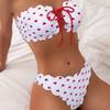Set Bikini Imbottito da Donna con Bretelle e Stampa Leopardo per Nuoto e Abbigliamento da Spiaggia