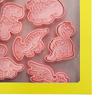 Dinosaur Cookie Mold Cute Food Grade Plastic 3D Animal Baking Cutter for Biscuits Cakes Desserts Crafts