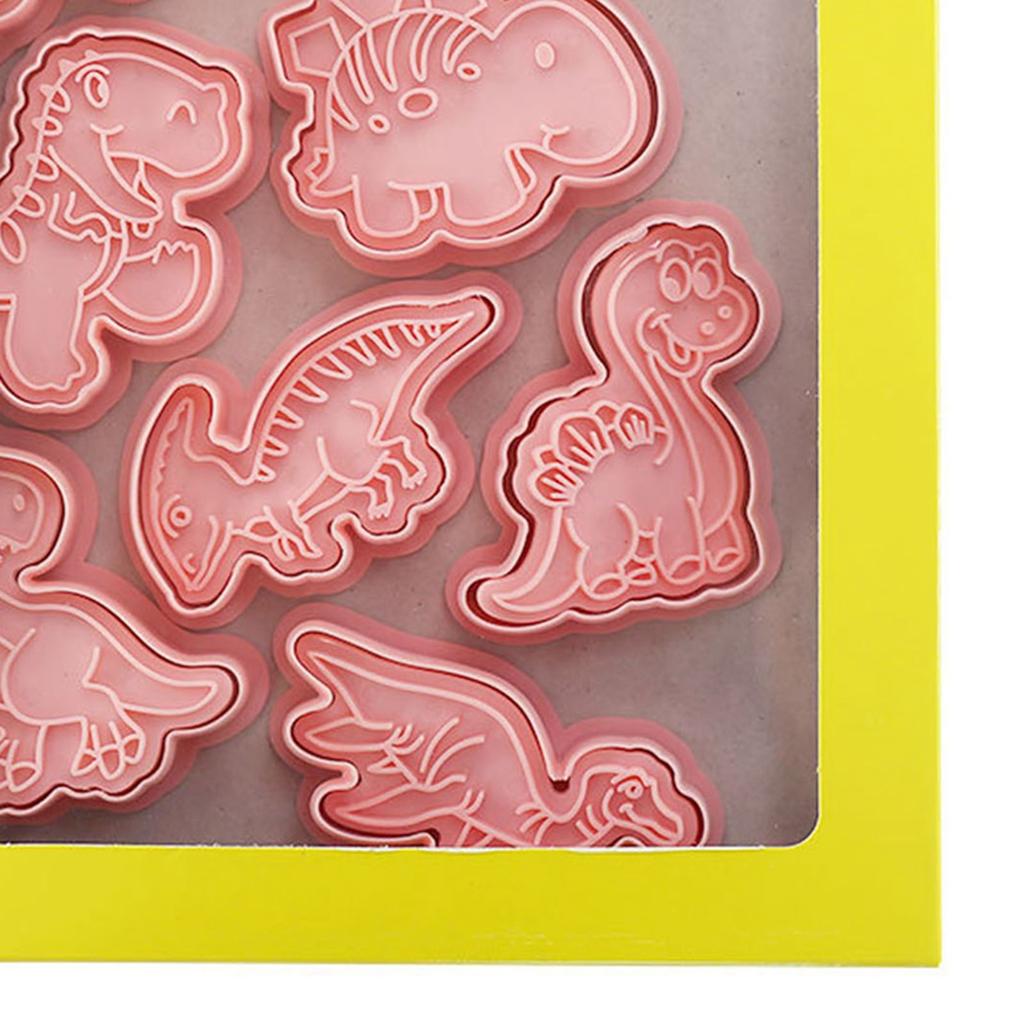 Dinosaur Cookie Mold Cute Food Grade Plastic 3D Animal Baking Cutter for Biscuits Cakes Desserts Crafts