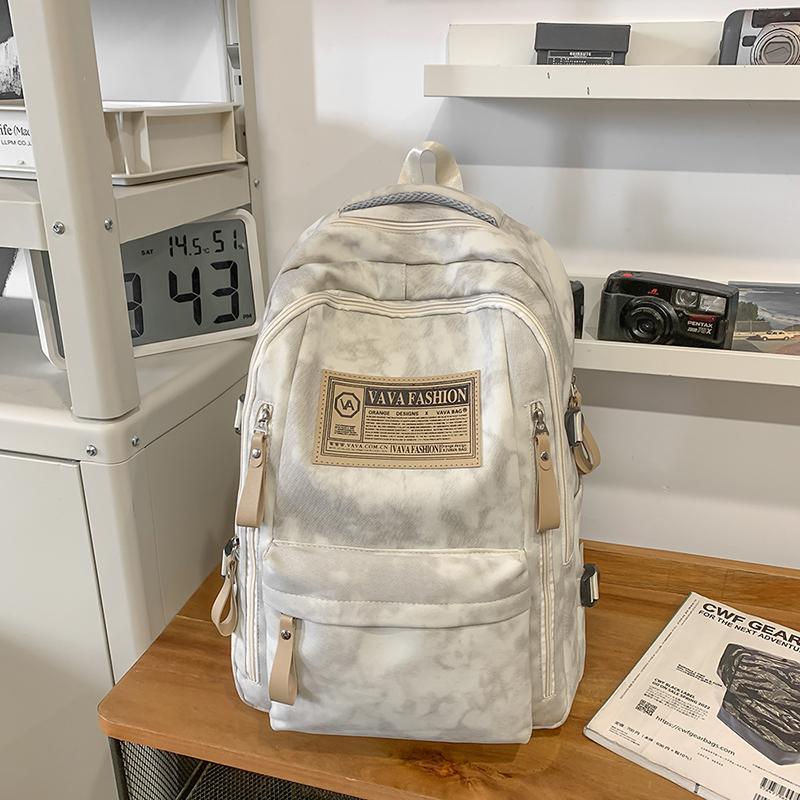 Skolesekk Dame Stor Kapasitet Ungdomsskoleelev Ryggsekk Herre Utendørs Sport Reiseveske Ryggsekk