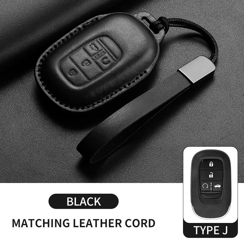 Leather Car Remote Key Case Cover for Honda Civic 11th 2022 for Honda Civic Accord HR-V CR-V CRV 2022 2023 Protector Holder Fob