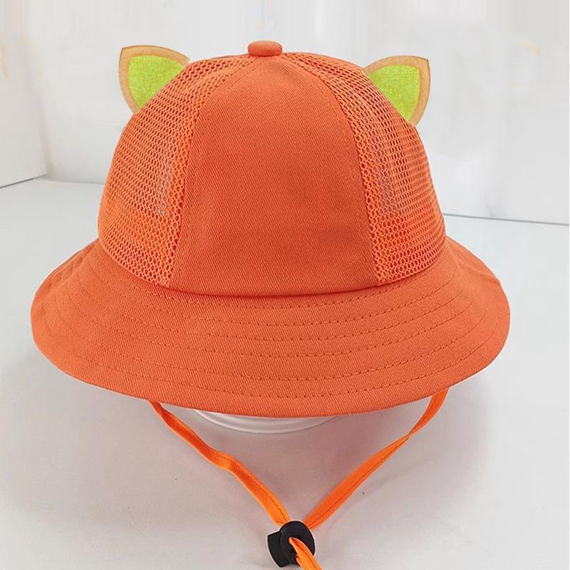 Children's Yellow Cotton Fisherman Hat with Logo for Primary Students, Kindergarten and Spring Outings