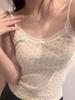 2024 Japanese Floral Ice Silk Lace Camisole - Summer Top for Women