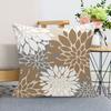 2 Pcs Throw Pillowcase Dahlia Printing Square Cushion Sham Diner Restaurant Hotel Bedroom Office Pillow Cover Machine Washable Zipper Pillowcases