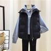 Piumino caldo alla moda di grandi dimensioni da donna corto in stile coreano per studenti autunno e inverno gilet ampio tutto-fiammifero