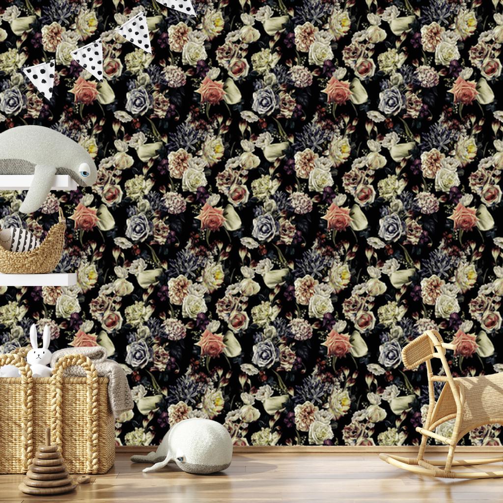 Dark Rose Wallpaper for Living Room and Bedroom 50x1000