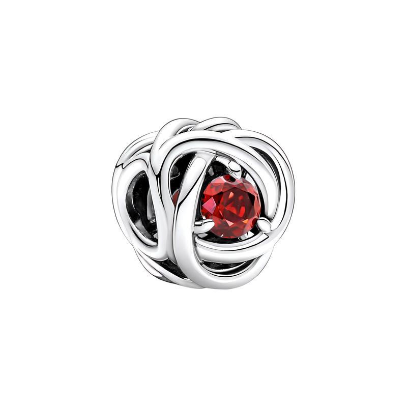 Pandora MOMENTS True Red Eternal Loop Charm Jewelry Accessories Women s Silver 790065C01