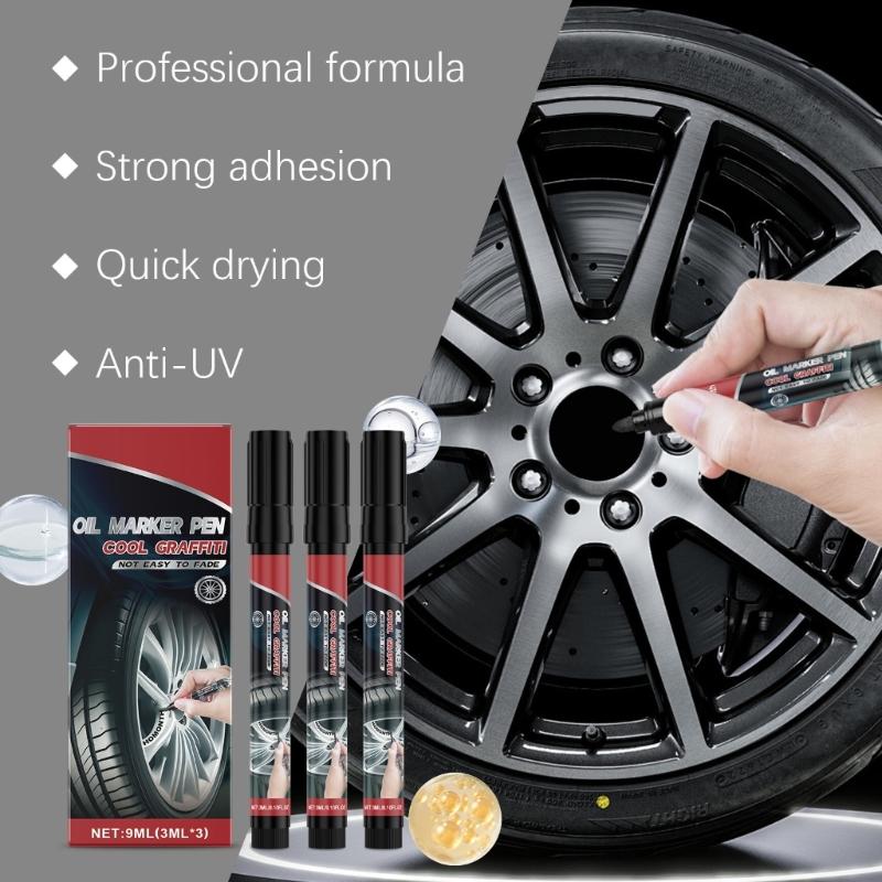 Permanent Marker Waterproof Paint Markers for Metal Surfaces Tire Black Paper Wood Oil Based Paint Marker