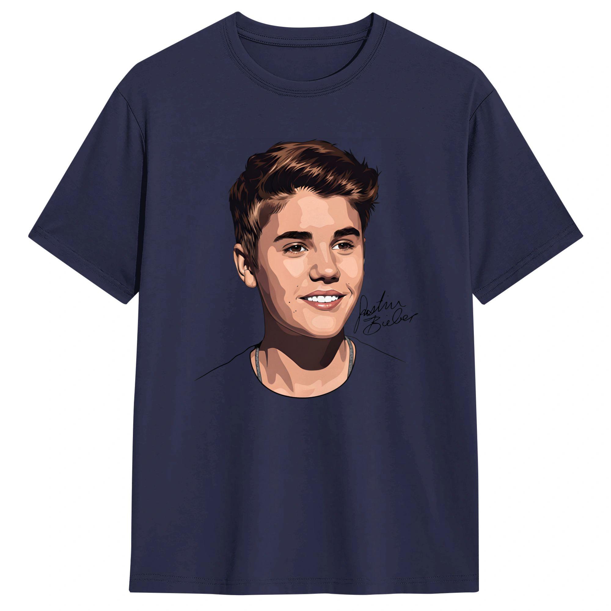 

Harajuku TShirt JJustins BBiebers Pure Cotton TShirts Hip Hop Tee Shirt for Unisex Summer Y2K Classic Pattern Short Sleeve Tops 4XL