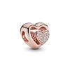 Brillante Europeo Bricolaje Serie Oro Rosa Chapado Flor BOO Colgante Clip Pata Corazón Cuenta Ajuste Pulsera Plata Joyería Regalos