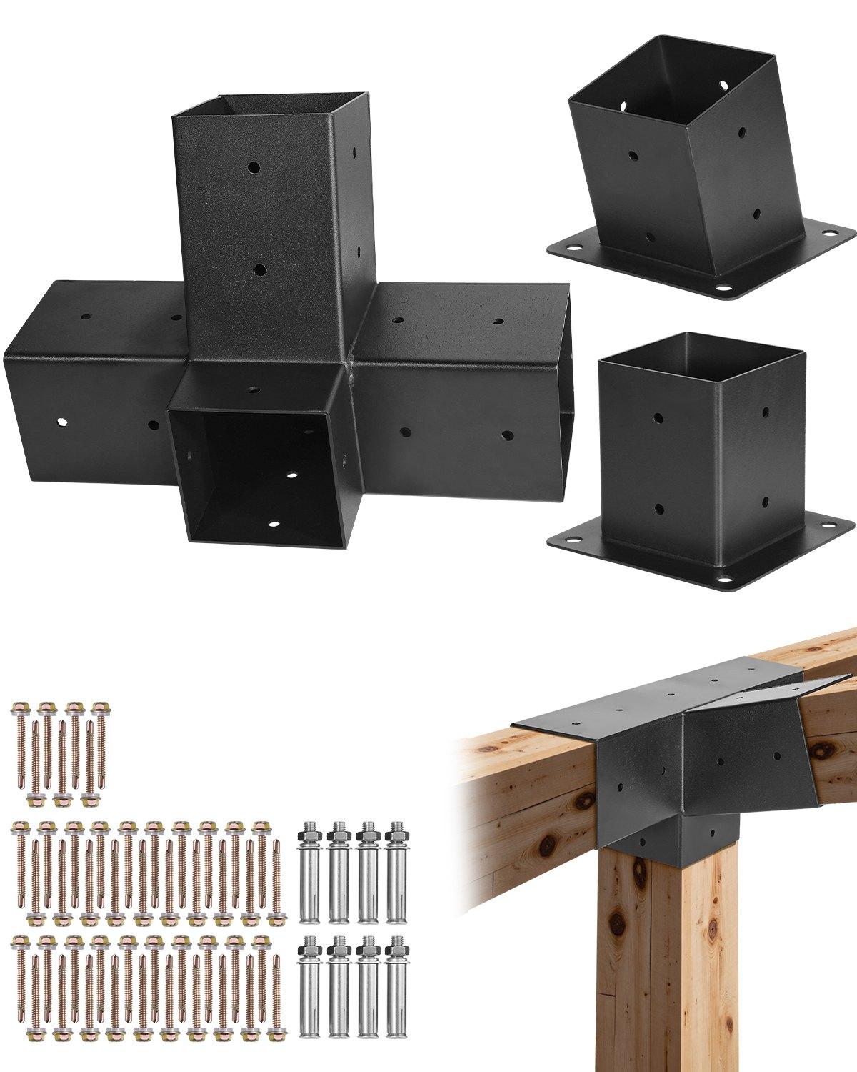 VEVOR Pergola Kit, 4x4 Inch 4-Way