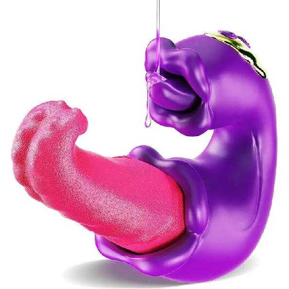 Adult Sex Toys for Women 4in1 Vibrator with Tongue Thrusting Dildos G Spot Dildo 10 Clitoral Licking Modes Female Masturbation