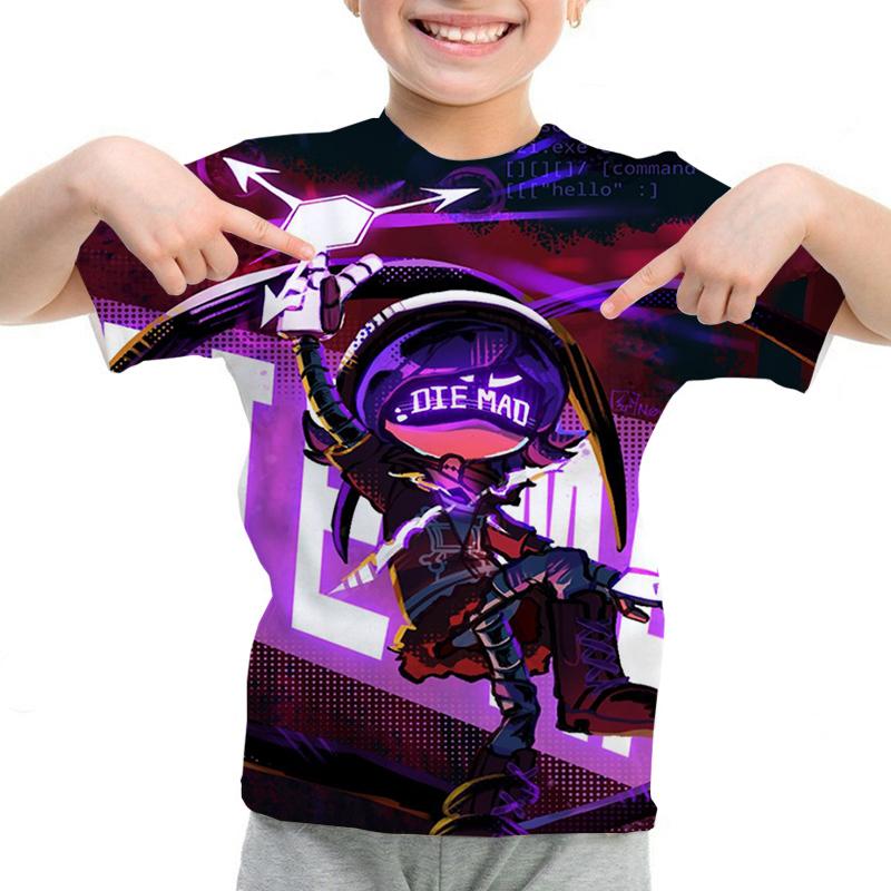 Murder Drones Cartoon 3d Print T-Shirt for Boys Girls Casual Clothing Summer Crew Neck Short Sleeve Tees Fashion Kids T-shirt