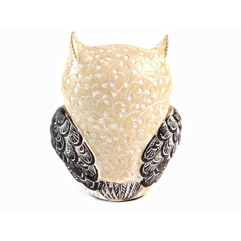 Owl Statue for Good Luck II Aesthetic Resin Owl Art Figure Showpiece II 3.5 Inch II Feng Shui & Vastu II Evil Eye II Owl Showpiece for Home Decor