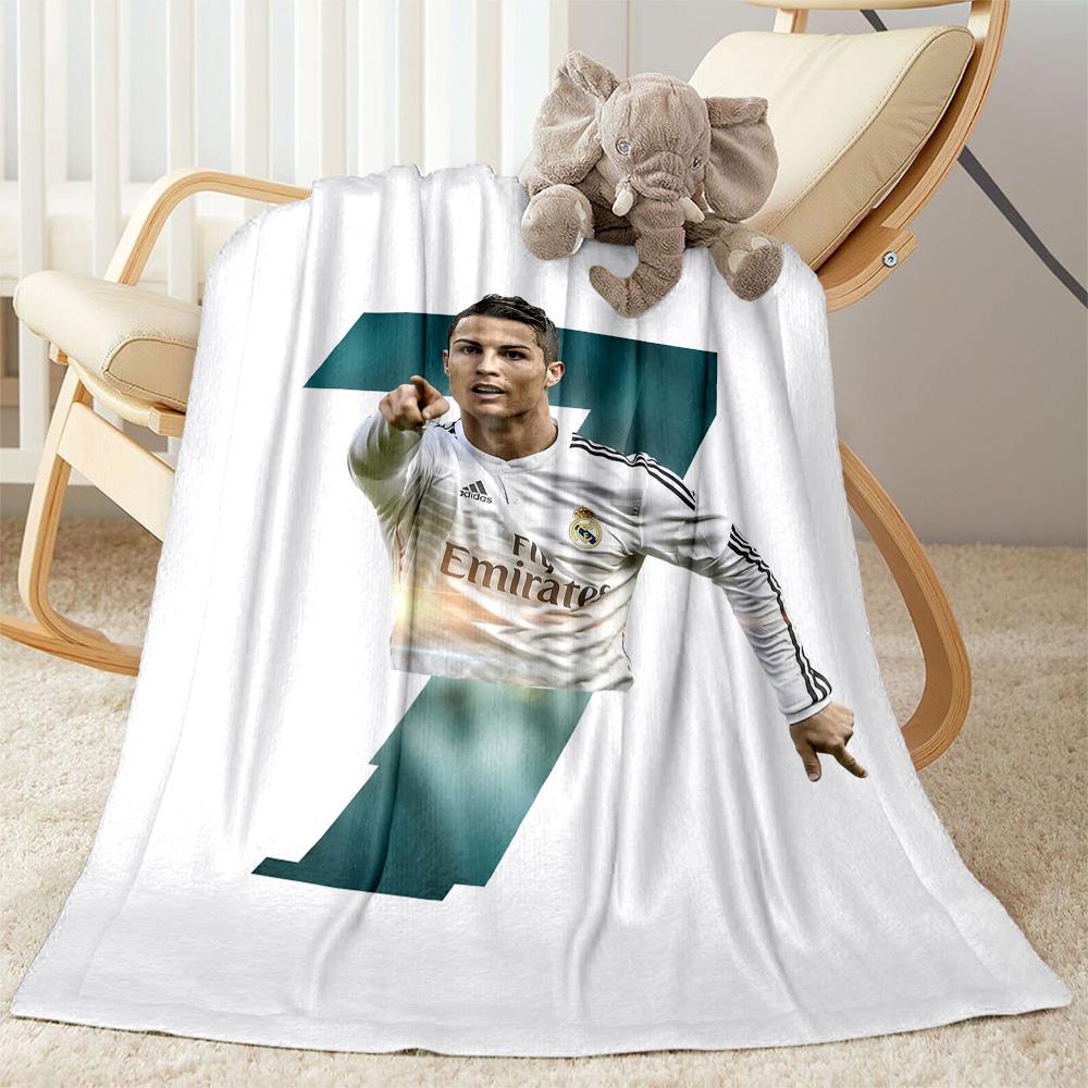 Ronaldo's Real Madrid Legend Blanket Soft Warm Cozy Suitable for Picnics Office Livingroom All-Season Use Stylish Decor Best Holiday Gift for Friends