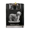 Bearded Collie, Highland Collie, Mountain Collie – Candle Holder with Dog Photo, Crystal Tealight Holder |