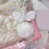 Plush Wing Phone Lanyard Lovely Bear Phone Chain Handmade Bowknot Keychain Backpack Pendant Camera Bag Accessory