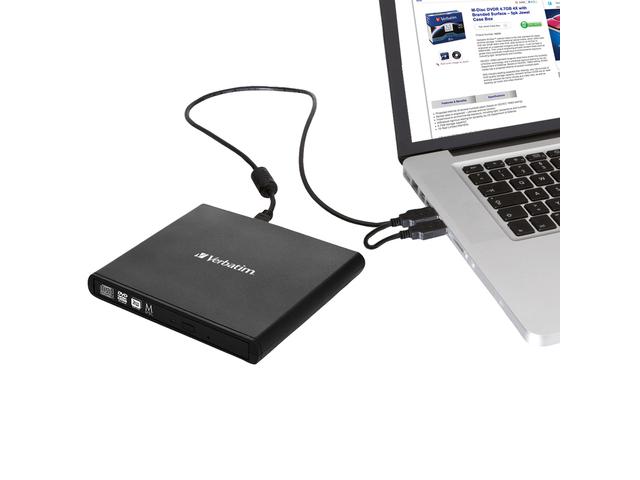 Verbatim External CD/DVD RW Burner USB 2.0 SLIM