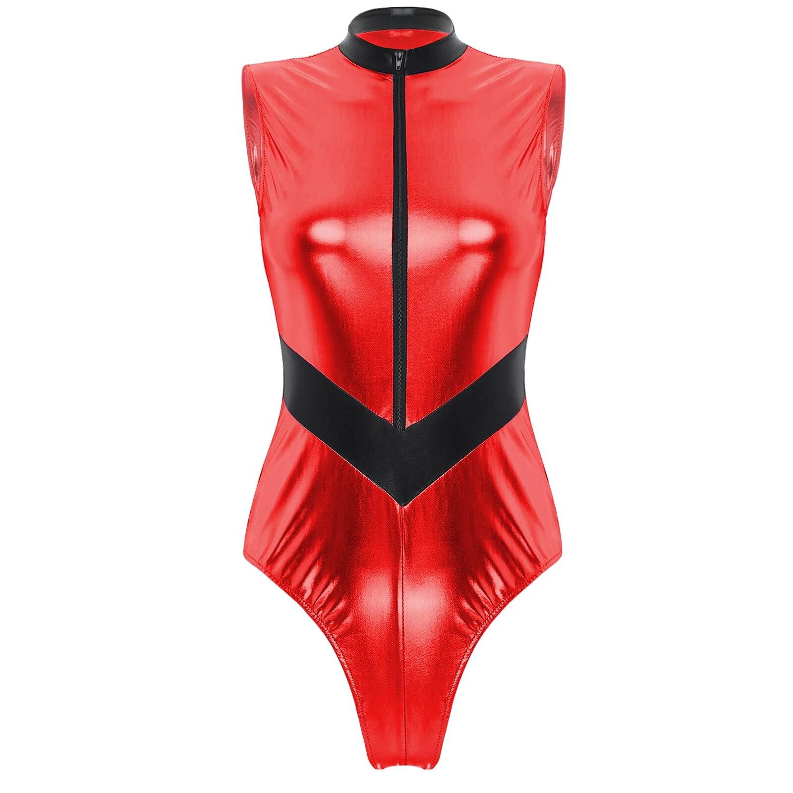 

Женское сексуальное боди, костюм космонавта, наряды с пришельцами на Хэллоуин, комбинезон из лакированной кожи с высоким вырезом для Rave Festival, вечерние, клубная одежда S