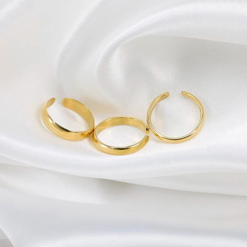 3Pcs Round Open Band Tail Ring Adjustable Beach Foot Jewelry Minimalist Toe Ring  For Women