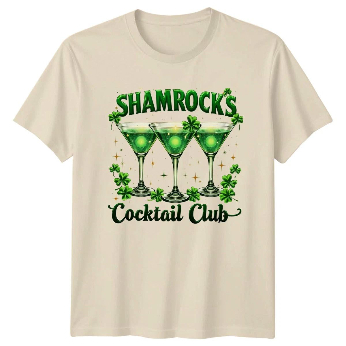 Shamrocks Cocktail Club Saint Patricks Day Holidays Mens Womens Graphic Tee XXXXL
