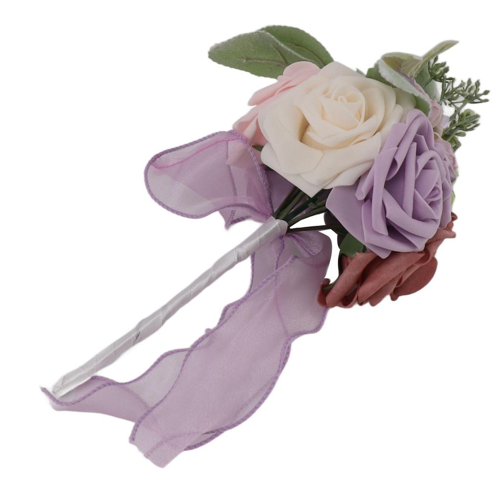 Romantische Rose Braut Hochzeitsstrauß Künstliche Seidenblumen Kunstblumen Brautjungfernstrauß Zuhause