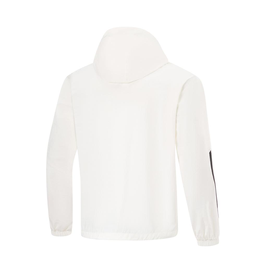 Li Ning Sports Lifestyle Series Color Block Long Sleeve Cardigan Unisex Outerwear Off-White AFDU863-1
