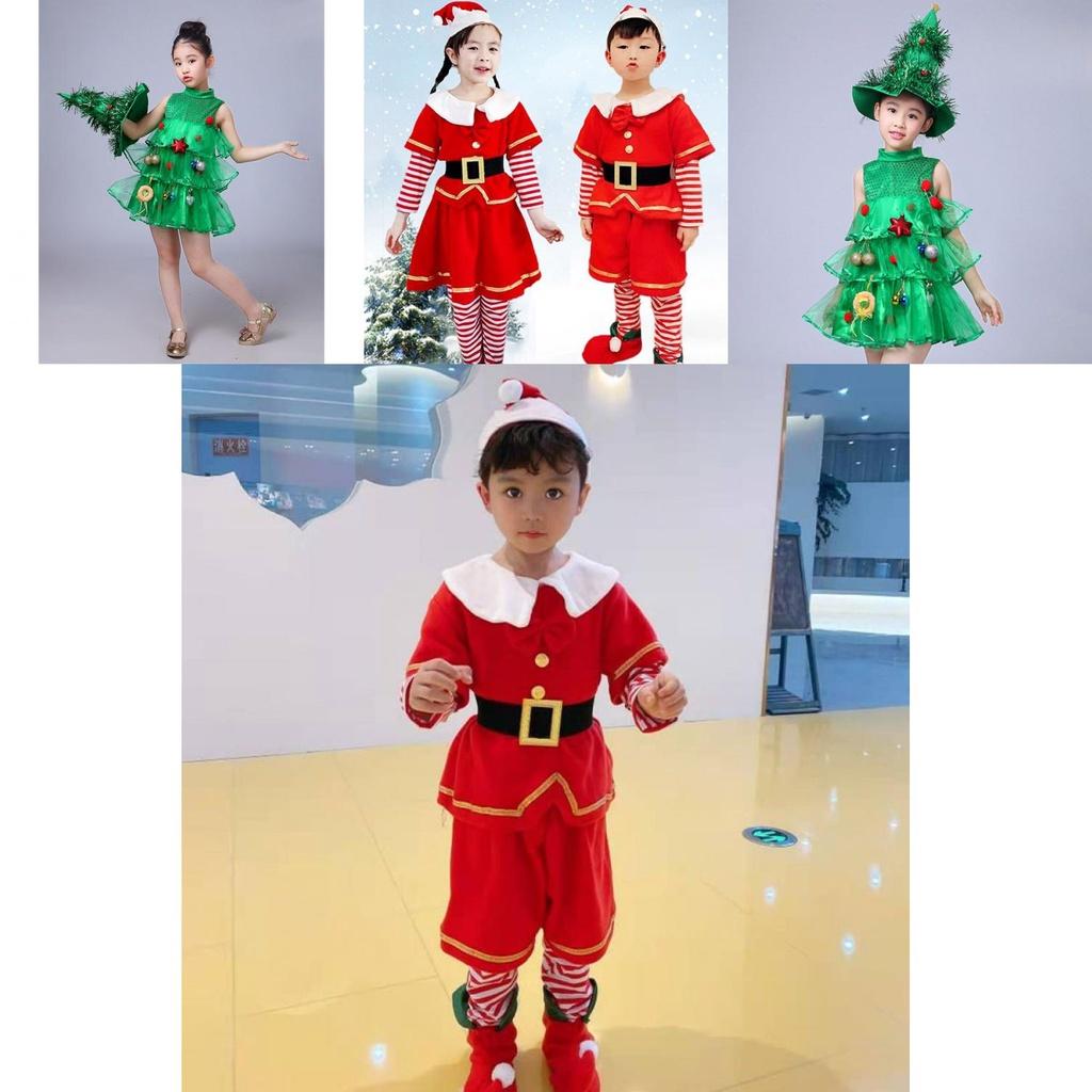 Delightful Christmas Tree Costumes For Girls Stylish Kids Outfit With Adorable Hat