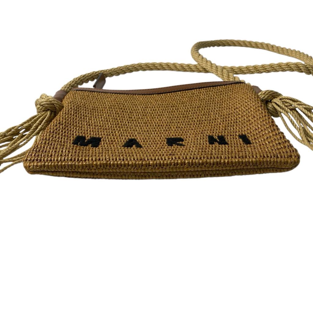 Used MARNIShoulder Bag Brown Raffia Women
