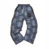 Streetwear mikina s kapucí a kalhoty Set Muži Ženy Leopard Písmeno Na zip Rovné nohavice