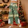 Women's Casual Cotton Linen Pants Plus Size High Waist Printed Loose Fit with Pockets
