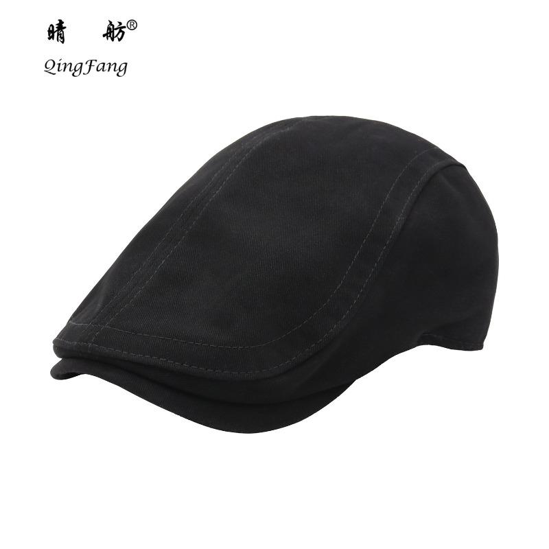 

Big head circumference forward hat new cotton beret spring and summer Japanese retro literary and artistic painter newsboy hat L（58-60cm）