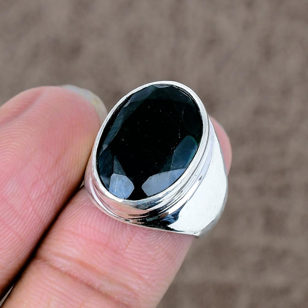 Chrome Diopside Genstone Handmade 925 Sterling Silver Jewelry Ring Size 6 KKG-491