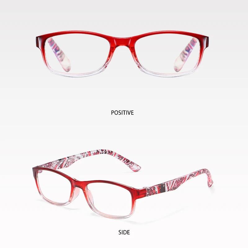 New Women Reading Glasses Vintage Printing Eyeglasses Frame Optical Computer Presbyopia Eyewear +1.0 to +2.5
