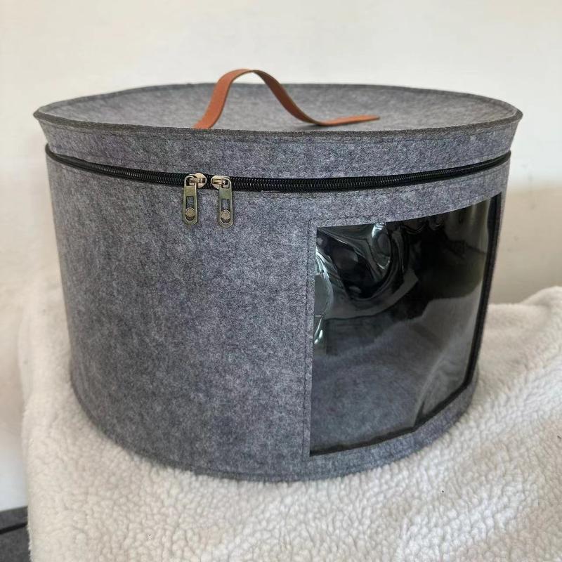 Clothes Organizer Storage Box Large Capacity Zippered Lid Multifunctional Container for Hats Travel Trip