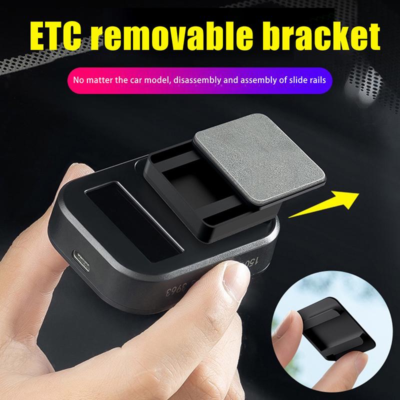 Car Toll Pass Holder Adhesive Sticky Etc Bracket Adhesive Removable Easy Installation Compact Toll Pass Holder For Windshield