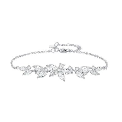 Chow Tai Seng Sterling Silver Wisteria Flower Bracelet