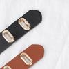 Thin Women Waistband Round Buckle Waist Belt Fashion PU Leather Belt  Student