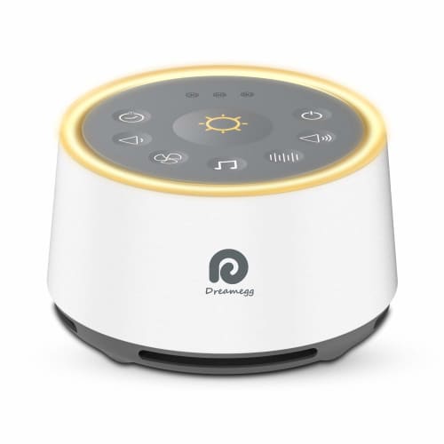 Dreamegg White Noise Machine with 24 Soothing Sounds, Natural Sounds, BGM, Night Light, Earphone Compatible, Stepless Volume Control, Timer, for Sooth
