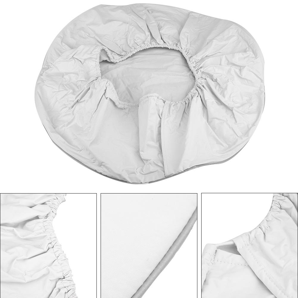 28inch Universal Spare Tire Tyre Cover Part Accessory Waterproof for Trailer RV SUV Truck White