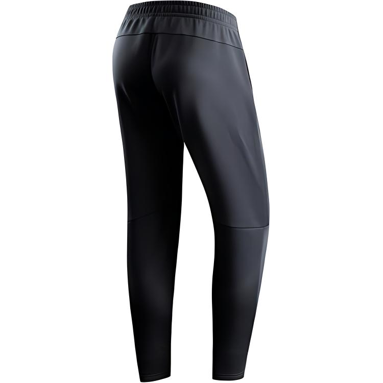 Anta Running Series Casual Solid Color Fleece Lined Warm Knitted Sports Pants Men Bottoms Castle-Gray 952445301-1