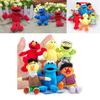 Adorable 6pcs Sesame Street Plush Doll Set Featuring Cookie Monster Elmo Big Bird Bert Ernie