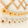 White Daisy Crochet Wreath Wall Hanging (8-Piece Set)