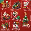 Non-Toxic Christmas 8In1 Santa Claus Tree Model Building Block Diy Elk Snowman Bricks Ornament Toys For Children Adult Gift